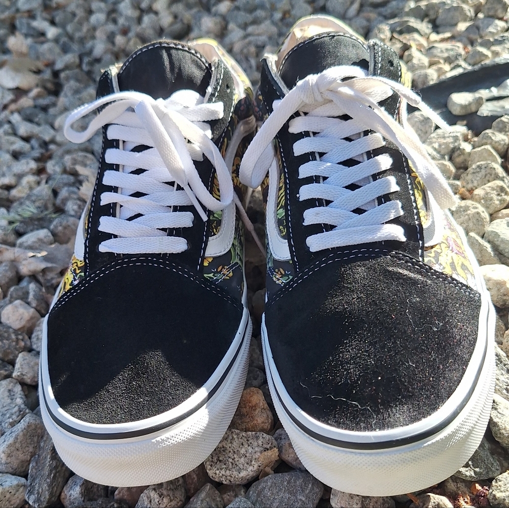 Vans Old Skool Beauty Skull/Fruit Skull Low Top Sneakers - Black/Multicolor 12 - Picture 10 of 15
